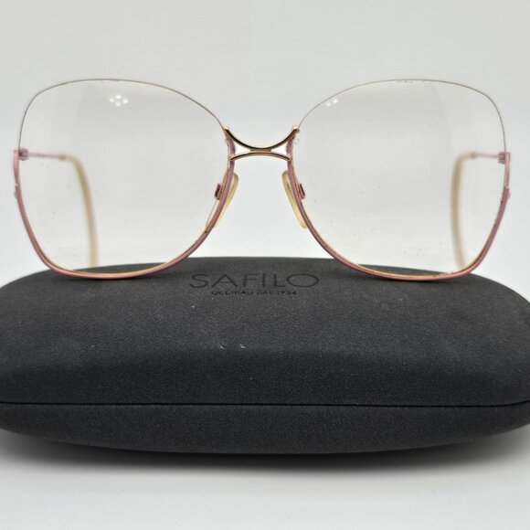 Safilo UFO2113 229 Barbie Pink Semi-Rimless Eyeglasses Frame w/ Case Italy 57mm - Picture 1 of 16